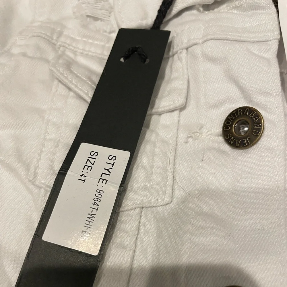 NWT white denim contraband jacket size 4T